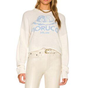 Fiorucci Milan Baby Angels Knit Crewneck White Sweater Size XS